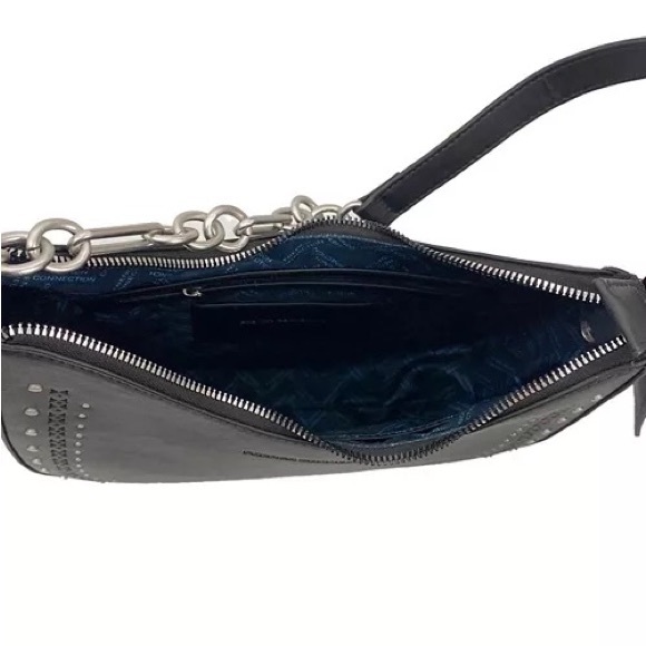 FRENCH CONNECTION Elena Moon Shape Shoulder Bag Black NWT - Picture 3 of 9